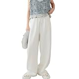 [AUSKY] ワイドパンツ ロング レディース タックパンツ 落ち感 秋 ズボン ゆったり ウエストゴム ハイウエスト ポケット付き 抜け感 通勤 脚長 無地 春 夏 楽ちん おしゃれ カジュアル オフィス 万能アイテム