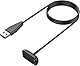 TiMOVO Ladekabel Kompatibel mit Fitbit Charge 6/Luxe/Charge 5/Luxe SE Fitness Tracker Smartwatch, Magnetisch USB Ersatz Ladekabel für Charge 5/Luxe, 1 Stück, 1 m - Schwarz