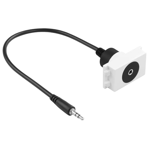 QIANRENON Adaptador Cable TRS 3.5mm Macho a Hembra Panel miniatura 1