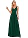 Produktbild Ever-Pretty Damen Festliches Kleid A-Linie V-Ausschnitt Ärmellos Chiffon Hohe Taille Dunkelgrün 42