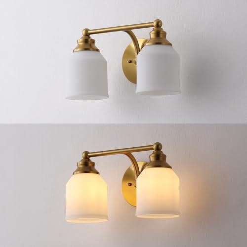 JONATHAN Y Lydia 2-Light Metal Vanity Wall Sconce 14", Brass Gold by JONATHAN Y - Used condition - Image 7