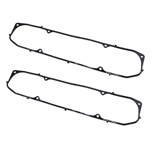 Image of 1 Pair 3 /16 inch Black Rubber Valve Cover Gaskets Steel Core Insert Compatible with Big Block Mopar BBM 361 383 400 426 440 engines