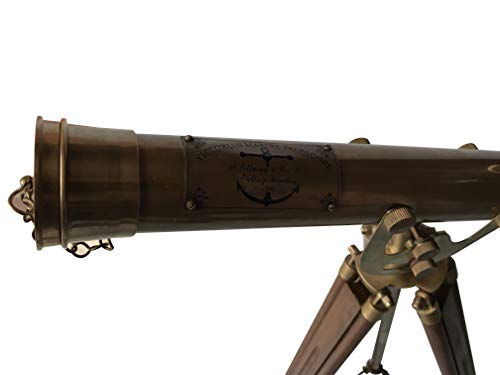 Victorian Marine Antique Floor Standing Brass Telescope Navy Adjustable Vintage Home Decor #TOP7