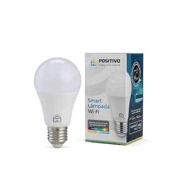 Smart Lâmpada Wi-Fi Positivo Casa Inteligente, Configuração Livre de Frustração, Branca Quente e Fria, Colorido RGB, LED 9W, Bivolt - Compatível apenas com Alexa