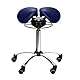 Teqler Sattelshocker mit Swing-Mechanismus blau