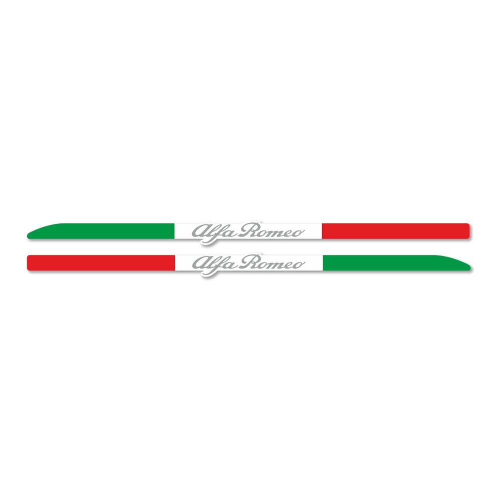 STRIPES STRISCE ADESIVE TRICOLORE ITALIA CON SCRITTA ALFA ROMEO - Foto 6