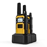 Retevis RB648 Rugged Walkie Talkies for Adults, Waterproof Two Way Radio IP67,MIL-STD-810H, Drop Dustproof USB-C, 2000mAh, Vibration Emergency Walkie Talkies for Harshest Outdoor(2 Pack, Yellow)