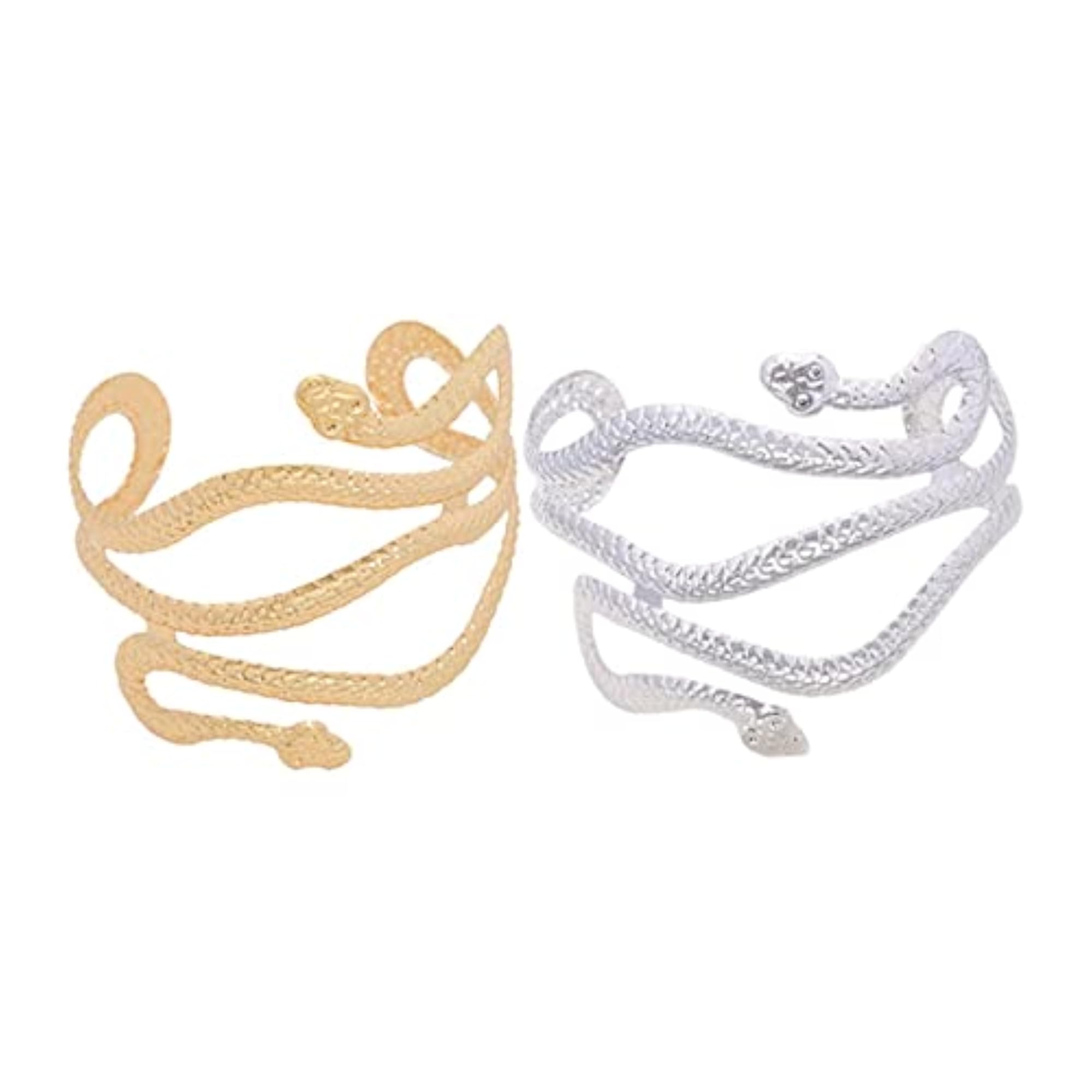 Women's Gold Snake Upper Arm Cuff Jewelry Armlet Wrap