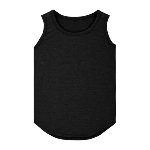 Girls Cotton Tank Tops Sleeveless Tunic Blouse Scoop Neck T-Shirts Athletic Basketball Tees Curved Hem Summer Tops2