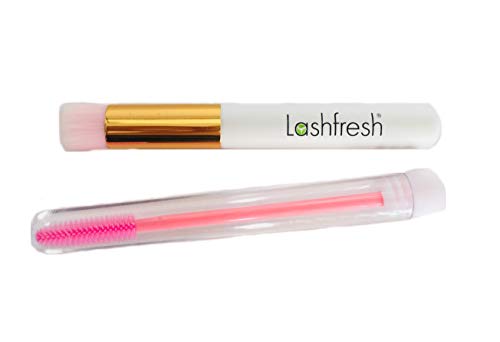 Lashfresh Eye & Lash Foaming Clean Wash Eyelash Extension Cleanser Organic/Natural + Style and Cleansing Brush 50ml