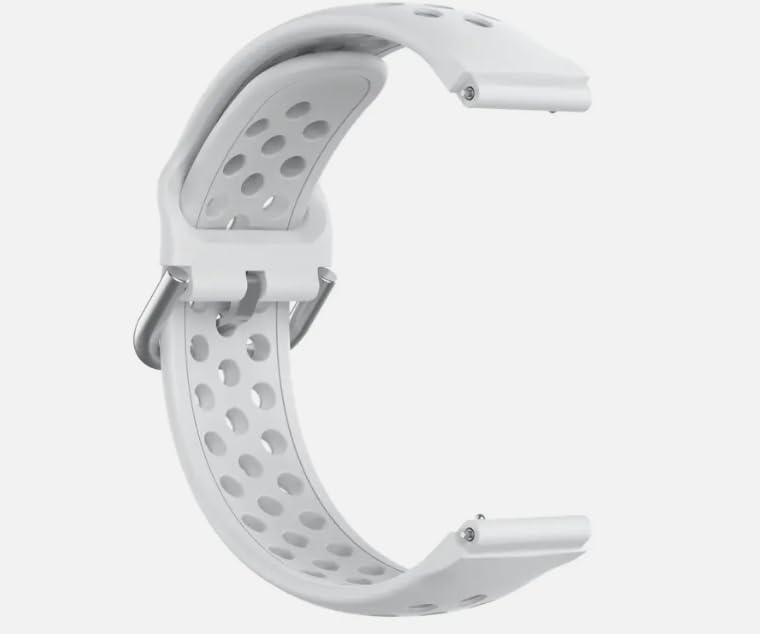 Panda Bobo 20mm Replacement Strap with Air holes Silicone Quickfit Wristband… (White) - Image 3