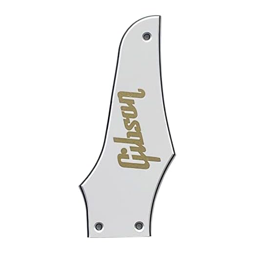 Golpeador de guitarra para Gibson Firebird Non-Reverse"Logo" cubierta para barra de armadura (3 capas, blanco-1)