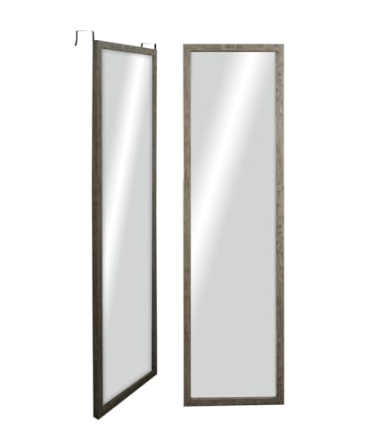 CHELY INTERMARKET MOD19004 Espejo De Puerta Cuerpo Entero Marrón Estilo Decorativo Vertical 30x120 cm para Dormitorio Entrada Montaje Fácil Incluye Kit De Ganchos Soporte PVC Ligero
