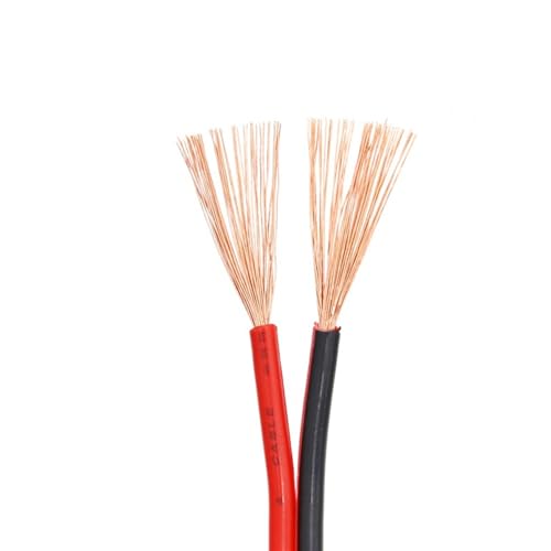 VDLLQYN, Cables LED de cobre desnudo aislados de 1 metro y 10 metros, UL2468, líneas eléctricas, rojo y negro, 2 pines, cable eléctrico de 22 AWG a 12 AWG ，Alambres(14awg,10 meters)