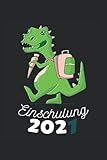  Einschulung Schulkind 2021 Dino Nino Rucksack: Notizbuch: Milimeter Papier mit 120 Seiten im 6\