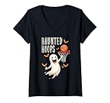 Photo Gallery donna felice halloween giocatore di basket hooper trucco o scherzetto maglietta con collo a v Photo Gallery donna felice halloween giocatore di basket hooper trucco o scherzetto maglietta con collo a v
