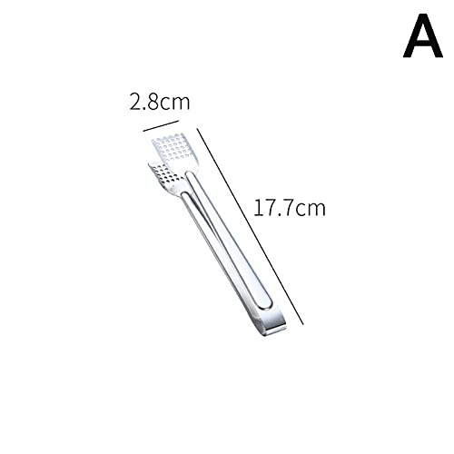 Pinza da Cucina in Acciaio Inossidabile Resistente al Calore scavata Barbecue Cibo pinze da Cucina Cibo Pinza Pane Insalata cubetto di Ghiaccio Clip (Come)
