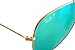 Ray-Ban Unisex RB3025 Classic Polarized Aviator Sunglasses, Matte Gold/Polarized Green Mirror, 58 mm