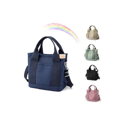 New Canvas Handbags for Women Large Capacity Multi Pocket Handbag Shoulder Bag Satchel Hobo Bag for Office and Travel