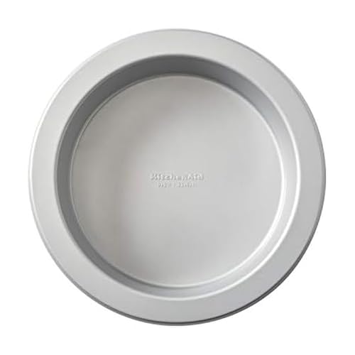 KitchenAid Nonstick Swiss Engineered Aluminized Steel Round Cake Pan, Dishwasher Safe, 9 Inch, Silver