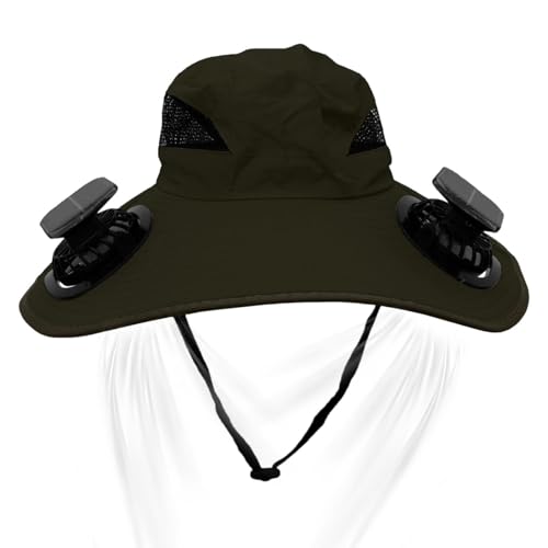 Chapeau avec ventilateur bucket hat cooling cap outdoor anti-UV