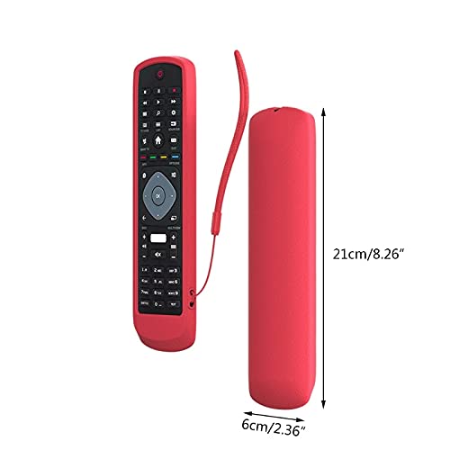 Cubierta remota remota de Control Remoto Protector a Prueba de Polvo Durable Silicona Silic Soft Solid Hogar para Philips TV -Netflix HOF16H303GPD24 (Color : Light Green)