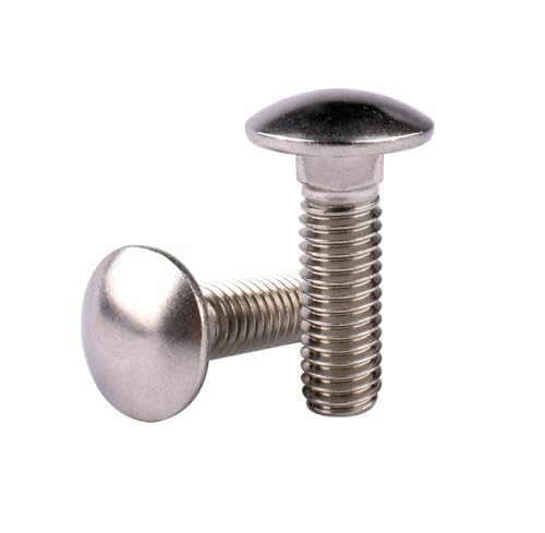 Image of 1 /4-20 x 2 Carriage Bolts Screws, 18-8 Stainless Steel 304, Round Head, Square Neck, UNC Fully Machine Coarse Threaded,20Pcs