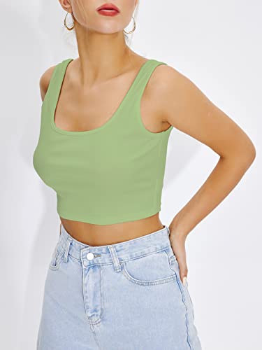 Image of Shasmi Women Crop Top, Ribbed, Stylish Tank Top, Soft and Comfy Fabric has Some Stretch