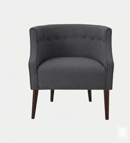 Image of Velum 3 Seater Sofa for Living Room & Office | Premium Fabric Upholstery | Solid Wood Frame | Comfortable Seating | 3 Years Warranty (Dark Grey, Chair)