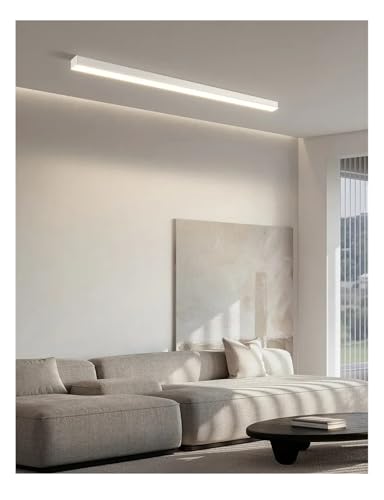 Lustre LED salon au design épuré blanc 100cm à intensité variable