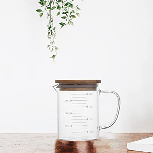 MagiDeal Glazen Maatbeker Vriezer Veilig Transparant met Deksel Handvat Maatregel met Uitloop Beker Koken Keuken Thee… - Afbeelding 5