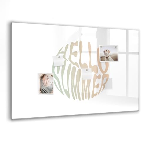 Tableau magnétique en verre trempé 90x60 avec accessoires complets effaçables