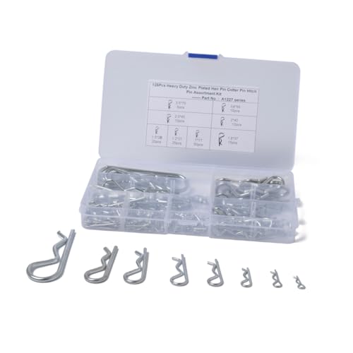 DIYEAH 1 caja Pasador de Bloqueo Acero al R Forma Resistente y Duradero con Varios para Automoción Maquinaria y Taller Fácil Transporte y Uso Portátil