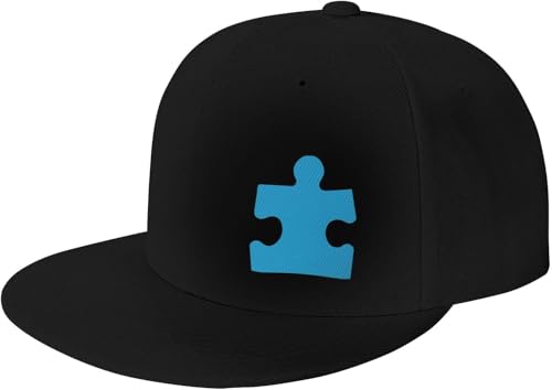 Autism Awareness Puzzle Piece Adjustable Outdoor Baseball Hat Flat Hat