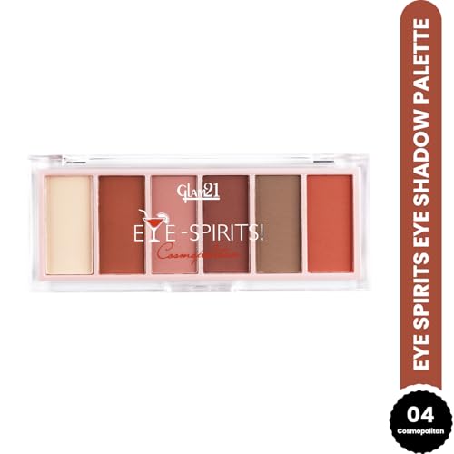 Image of Glam21 Eye Spirits Eyeshadow Palette | Highly Pigmented Matte & Shimmer Shades | Blendable & Crease-Proof Formula | Long Lasting Eye Makeup Palette | 18gm, Cosmopolitan-04