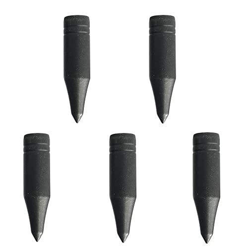 Sharrow 30Pcs Archery Points Arrowheads Glue On Arrow Field Points Hunting Target Practice Arrow Tips Bullet Points 80 Grain For 8Mm Diameter Bamboo Wooden Arrows (Black) #TOP18