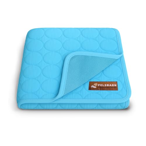Pelsbarn Dog Cooling Mat- Ice Silk Summer Comfort, Self Cooling, Non-Slip Dog Pad, Durable...