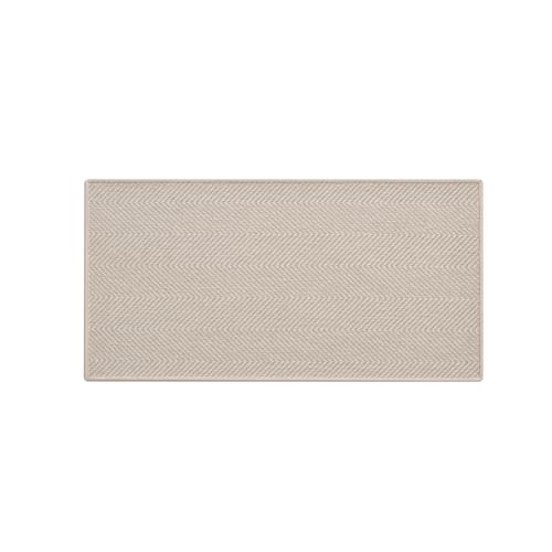 AMOAMI Kitchen Rugs-Non Slip Washable Kitchen Mats for Floor-Absorbent and Easy to Clean Rugs for Kitchen in Front of Sink, Laundry, Office, Home, 20"*32", Beige Beige 20"×32"