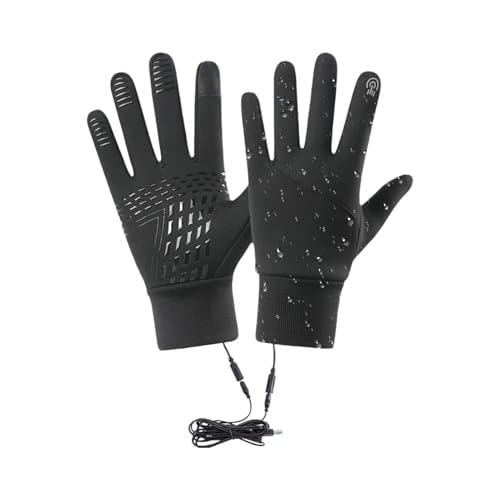 Guantes calefactores | Guantes eléctricos recargables USB | Manoplas impermeables calentadores de manos para adultos, hombres, mujeres y mayores, para conducción en bicicleta, senderismo, camping