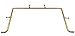 Meriville 1-Inch Diameter Bay Window Curtain Rod Set for Bayview Windows, Gold Finish