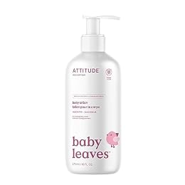 ATTITUDE Baby Lotion, Fragrance-Free Gentle Daily Hydration, Helps Keep Skin Soft & Smooth, EWG Verified, Dermatologically Tested, Vegan, Unscented, 16 Fl Oz