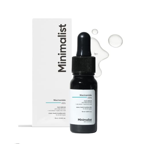 Minimalist Barrier Repair Niacinamide 5% Face Serum for Clear Glowing Skin | Reduces Dullness, Hydrates & Repairs Skin with Vit B3 & Hyaluronic Acid | Day & Night Serum for Dry & Sensitive Skin | For Women & Men | 10 ml