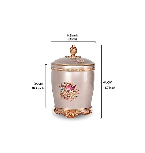 Poubelles avec couvercle et seau de rangement en résine pour la maison - 2