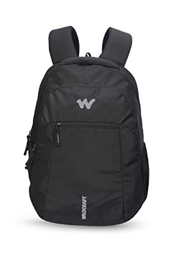 Wildcraft New Polyester 28 Liters Laptop Casual 4 Compartment Backpack (Black)