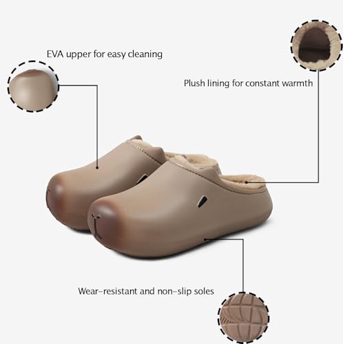 ChayChax Women Men Fur Lined Clogs Novelty Cute Capybara Warm Fuzzy Slippers Waterproof for Indoor Outdoor4