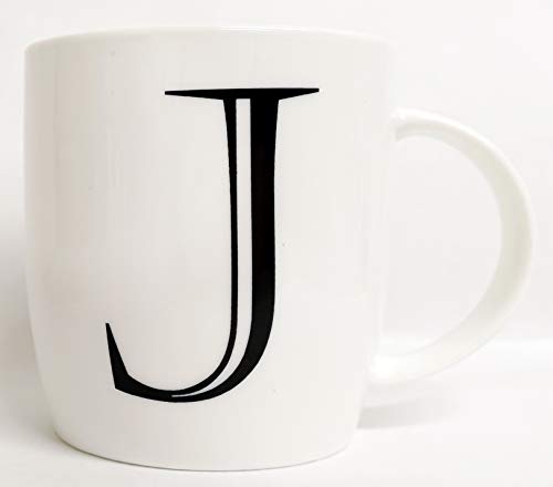 Tazza in porcellana con lettera dell'alfabeto Boston, 12 oz, decorata