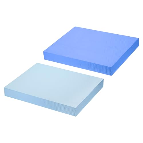 Tapis d'équilibre antidérapant lot de 2 coussins d'exercice bleus
