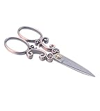 BIHRTC European Vintage Stainless Steel Sewing Scissors DIY Tools Cloud Pattern Dressmaker Shears...