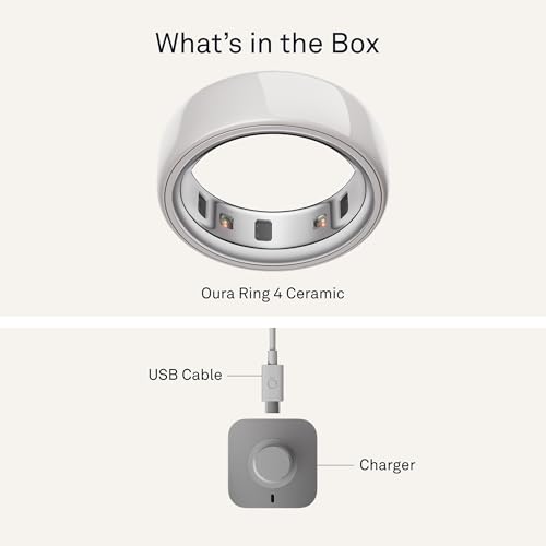 Oura Ring 4 Ceramic - Cloud - Size 9 - Size Before You Buy - 8