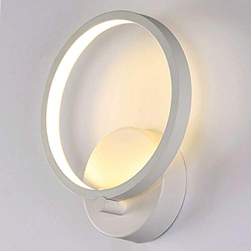 Preisvergleich Produktbild Lightsjoy 12W LED Wandleuchte Innen Modern Weiss Rund Wandlampe Wandbeleuchtung Warmweiss Flurlampe Bildleuchte Innenleuchte Wand Lampe f¨¹r Wohnzimmer Schlafzimmer Treppenhaus Flur Esszimmer K¨¹che